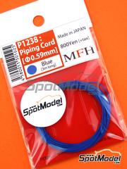 Model Factory Hiro: Piping cord - Piping cord 0.59mm 3 meters - Blue - other materials
