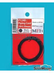 Model Factory Hiro: Piping cord - Piping cord 0.59mm 3 meters - Black - other materials