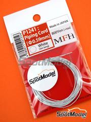 Model Factory Hiro: Piping cord - Piping cord 0.59mm 3 meters - White - other materials