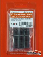 Model Factory Hiro: Rivets 1/12 scale - McLaren Ford M23 - 3D printed parts - for Model Factory Hiro references MFH-K858, K-858, MFH-K859 and K-859 - 648 units