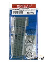 Model Factory Hiro: Chain set 1/12 scale - Chain link by link - photo-etched parts, white metal parts and assembly instructions