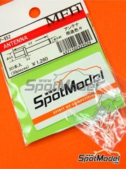 Model Factory Hiro: Antenna - Antenna set - 22 mm x 0.8 mm x 0.45 mm - turned metal parts - 30 units