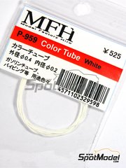 Model Factory Hiro: Pipe - White tube 0.4 mm (outside) x 0.2 mm (inside) x 50  cm (long) - other materials