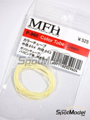 Model Factory Hiro: Pipe - Cream tube 0.4 mm (outside) x 0.2 mm (inside) x 50  cm (long) - other materials