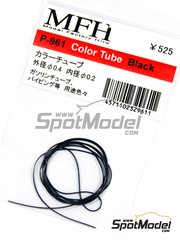 Model Factory Hiro: Tubo - Tubo color negro de 0.4 mm (exterior) x 0.2 mm (interior) x 50 cm (longitud) - otros materiales
