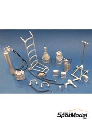 Model Factory Hiro: Detail - F1 Pit Parts 70's - white metal parts and other materials