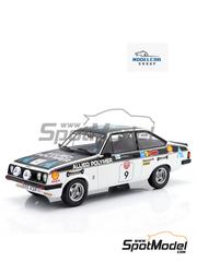 Modelcar Group: Diecast model car 1/18 scale - Ford Escort MK II RS 2000 sponsored by Allied Polymer #9 - Ari Vatanen (FI) + Peter Bryant (GB) - Tour of Britain 1976 - metal parts, plastic parts and rubber parts