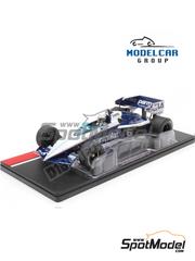 Modelcar Group: Diecast model car 1/18 scale - Brabham BMW BT52B Brabham Racing Organisation Team sponsored by Parmalat, Fila #6 - Riccardo Patrese (IT) - South African Formula 1 Grand Prix 1983 - metal parts, plastic parts and rubber parts image