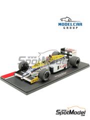 Modelcar Group: Diecast model car 1/18 scale - Williams Honda FW11 Williams Grand Prix Engineering Team sponsored by Canon, Tactel #6 - Nelson Piquet (BR) - Brazilian Formula 1 Grand Prix 1986 - metal parts, plastic parts and rubber parts image