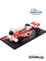 Modelcar Group: Diecast model car 1/18 scale - McLaren Ford M23 McLaren Racing Limited Team sponsored by Texaco Marlboro #12 - Jochen Mass (DE) - German Formula 1 Grand Prix 1976 - metal parts, plastic parts and rubber parts image