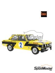 Modelcar Group: Diecast model car 1/18 scale - Opel Ascona 1.9 SR Opel Euro H&auml;ndler Team sponsored by Elfinco #2 - Walter R&ouml;hrl (DE) + Jochen Berger (DE) - Acropolis Rally 1975 - metal parts, plastic parts and rubber parts image