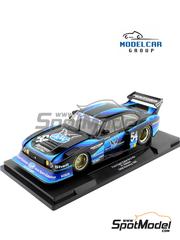 Modelcar Group: Diecast model car 1/18 scale - Ford Capri Turbo Group 5 Zakspeed Team sponsored by D&W #54 - Hans Soldeck (DE) - Deutsche Rennsport Meisterschaft DRM Norisring 1980 - plastic parts and rubber parts