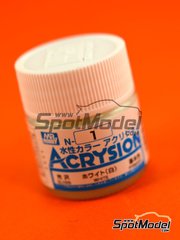 Mr Hobby Gunze Sangyo: Acrysion Color paint - White gloss - 1 x 10ml