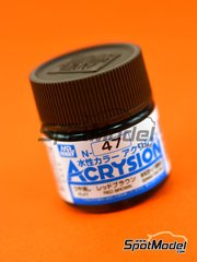 Mr Hobby Gunze Sangyo: Acrysion Color paint - Red Brown - 1 x 10ml