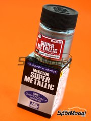 Mr Hobby Gunze Sangyo: Mr Color Super Metallic Paint - Fine Silver - 1 x 18ml