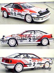 Narton Kits: Car scale model kit 1/24 scale - Toyota Celica GT-Four ST165 sponsored by Repsol #2 - Carlos Sainz (ES) + Luis Moya (ES) - Sanremo Rally 1990 - resin multimaterial kit