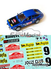 Narton Kits: Car scale model kit 1/24 scale - Alfa Romeo Alfetta GTV Turbodelta Group 2 Jolly Club Team #9 - Mauro Pregliasco (IT) + Vittorio Reisoli (IT) - Sanremo Rally 1978 - resin multimaterial kit