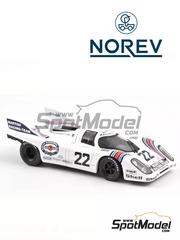 Norev: Diecast model car 1/18 scale - Porsche 917K Martini International Racing Team #22 - Helmut Marko (AT) + Gijs van Lennep (NL) - 24 Hours Le Mans 1971 - metal parts, plastic parts and rubber parts