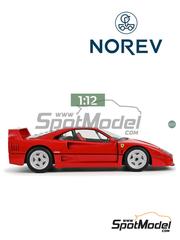 Norev: Diecast model car 1/12 scale - Ferrari F40 Red 1987 - metal parts, plastic parts and rubber parts