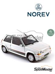 Norev: Diecast model car 1/18 scale - Renault Supercinq GT Turbo Phase I White Metallic 1985 - metal parts, plastic parts and rubber parts