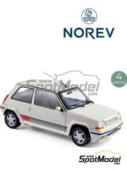 Norev: Diecast model car 1/18 scale - Renault Supercinq GT Turbo Phase II Panda White 1989 - metal parts, plastic parts and rubber parts