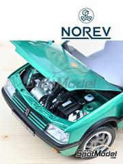 Norev: Diecast model car 1/18 scale - Peugeot 205 GTi Griffe with windowroof Green 1991 - metal parts, plastic parts and rubber parts