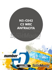 Number Five: Paint for airbrush - C3 WRC Antracita - 1 x 30ml - for Belkits references BEL017, BEL-017, BEL018 and BEL-018