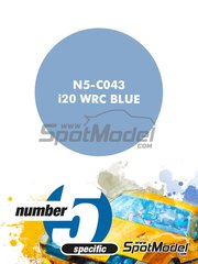 Number Five: Paint for airbrush - i20 WRC Blue - 1 x 30ml - for Belkits references BEL014, BEL-014, BEL021 and BEL-021