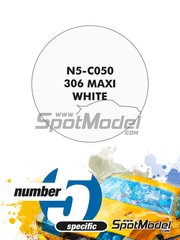 Number Five: Pintura para aergrafo - Blanco 306 Maxi White - 1 x 30ml - para la referencia de Beemax Model Kits BX24026, o la referencia de Nunu PN24009, o las referencias de Reji Model REJI-295, REJI-296, REJI-337 y REJI337, o las referencias de Renaissance Models 019, 019D y CTR2401