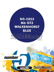 Number Five: Pintura para aer�grafo - Azul M6 GT3 Walkenhorst Blue - 1 x 30ml - para las referencias de Nunu PN24027 y NU24027, o la referencia de SK Decals SK-24088