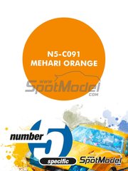 Number Five: Pintura para aergrafo - Naranja Mehari Orange - 1 x 30ml - para la referencia de Heller 80760