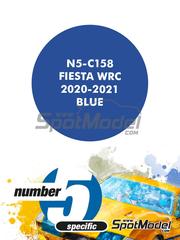 Number Five: Pintura para aer�grafo - Azul Fiesta WRC 2020 - 2021 Blue - 1 x 30ml