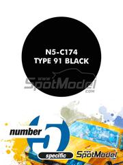 Number Five: Paint for airbrush - Type 91 Black - 1 x 30ml - for Ebbro references EBR20012 and EBR20019, or Tameo Kits references TMK268 and TMK287