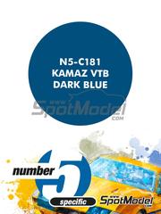 Number Five: Paint for airbrush - Kamaz VTB Dark Blue - 1 x 30ml - for Zvezda reference ZVEZDA-3657