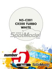 Number Five: Paint for airbrush - CX500 Turbo White - 1 x 30ml - for Tamiya reference TAM14016 image