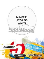 Number Five: Pintura para aergrafo - Blanco 1250 GS White - 1 x 30ml - para las referencias de Meng Model MT-005 y SPS-091