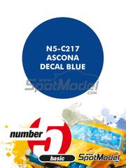 Number Five: Pintura para aergrafo - Azul Ascona Blue - 1 x 30ml - para las referencias de Belkits BEL020 y BEL-020