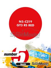 Number Five: Paint for airbrush - GT3 RS Red - 1 x 30ml - for Tamiya reference TAM24370