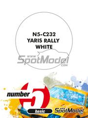 Number Five: Paint for airbrush - Yaris Rally White - 1 x 30ml - for Belkits references BEL026 and BEL-026