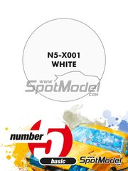 Number Five: Pintura para aergrafo - Blanco - White - 1 x 30ml
