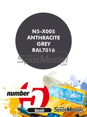 Number Five: Paint for airbrush - Anthracite Grey RAL7016 - 1 x 30ml