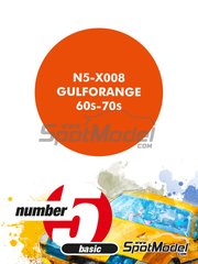 Number Five: Paint for airbrush - Gulf Orange 60s-70s - 1 x 30ml - for Revell reference REV07726