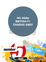Number Five: Paint for airbrush - British F1 Chassis Grey - 1 x 30ml image