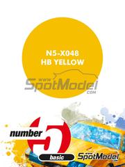Number Five: Pintura para aergrafo - Amarillo HB Yellow - 1 x 30ml