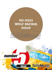 Number Five: Pintura para aergrafo - Dorado Wolf Racing Gold - 1 x 30ml