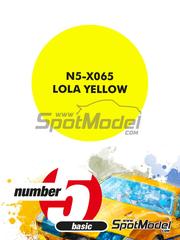 Number Five: Pintura para aergrafo - Amarillo Lola Yellow - 1 x 30ml - para la referencia de Profil24 P24140K