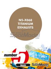 Number Five: Paint for airbrush - Titanium Exhausts - 1 x 30ml