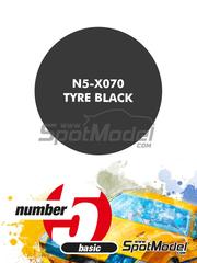 Number Five: Pintura para aergrafo - Negro neumtico - Tyre Black - 1 x 30ml