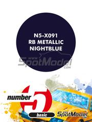 Number Five: Paint for airbrush - RB Metallic Night Blue - 1 x 30ml