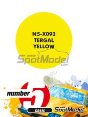 Number Five: Pintura para aergrafo - Amarillo Tergal Yellow - 1 x 30ml - para la referencia de Tameo Kits MTG010